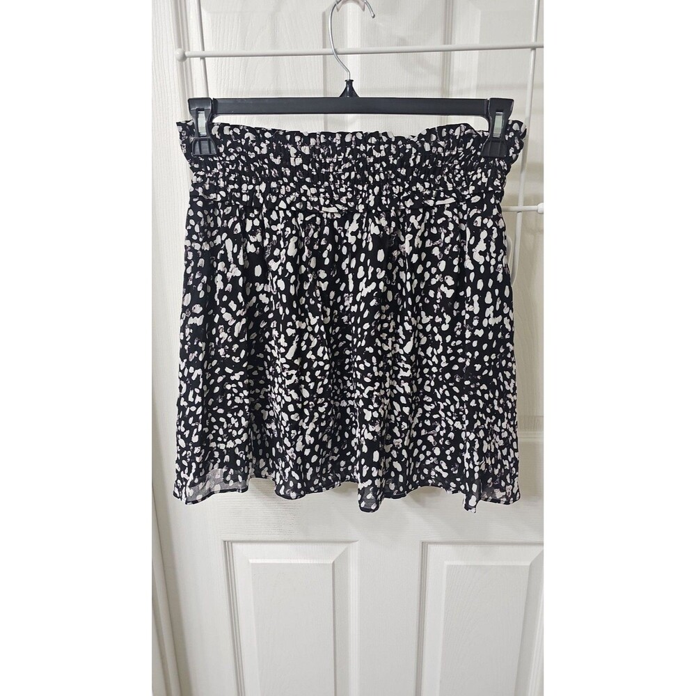 The Kooples Grunge Leopard Smocked Waist Mini Skirt